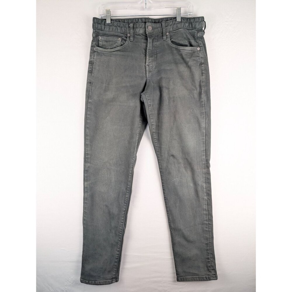 Bonobos Gray Denim Slim Fit Jeans Mens 32x31 Taper Distressed‎ 5 Pocket Mid Rise